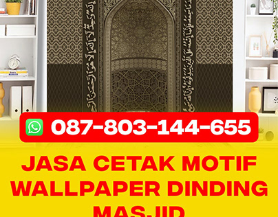 Jsa cetak motif wallpaper dinding masjid