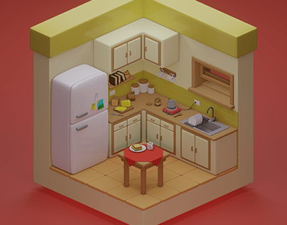 Cozinha isométrica | 3D