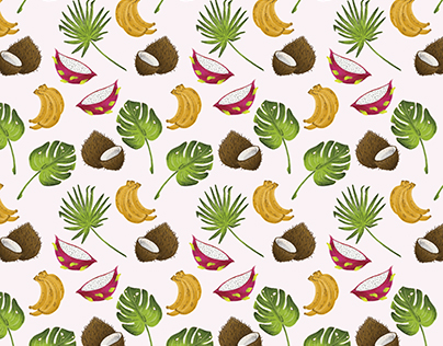 Project thumbnail - Tropical fruits pattern