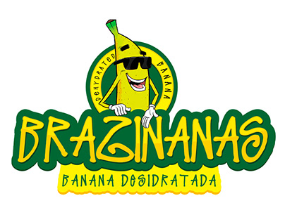Mascote,Logo e Embalagem - Brazinanas