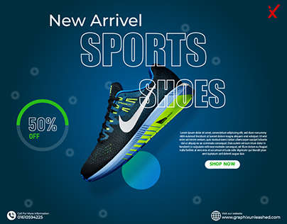 Sports shoes | Branding| Social Media Marketing poster
