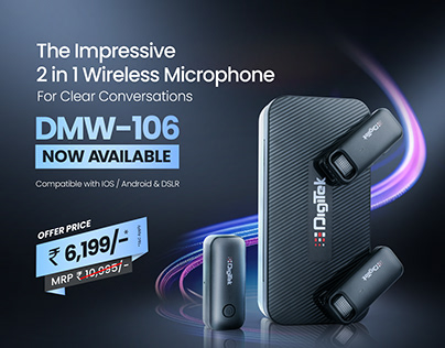 Get Impressive 2 in 1 Wireless Microphone with Digitek