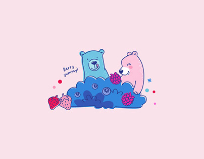 Illustrations for LoveBug Probiotics kids chewables