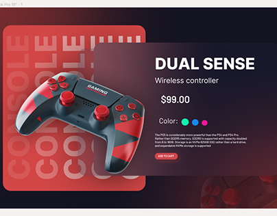 Product Card Design gaming console