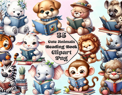 Cute Animals Reading Book Bundle