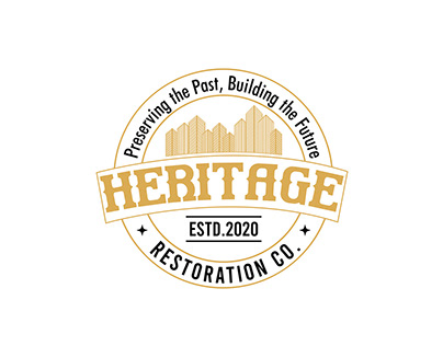 Heritage Restoration co. Vintage Logo Design