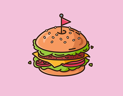 Hamburger illustration by me