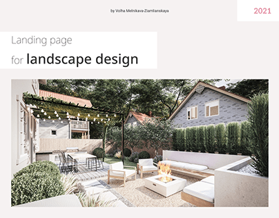 Landing page for landscape design