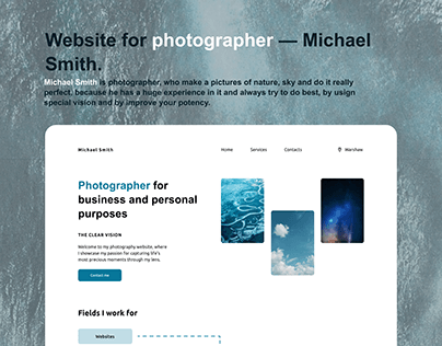 Project thumbnail - Website for photographer