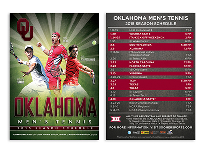 University of Oklahoma Athletics Promotional Material