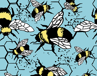Bee Seamless Pattern