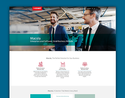 Macola, Exact Division - Homepage Design Concept