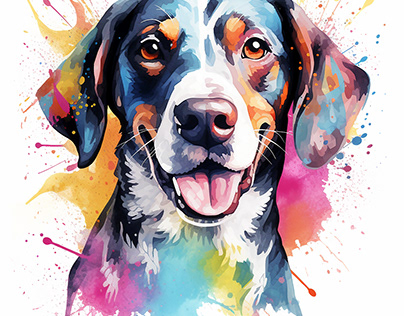 Watercolor Dog Cliparts