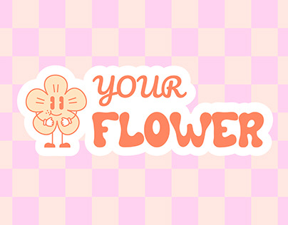 Retro logo design "Your Flower"