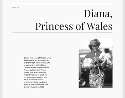 Design Concept "Diana, Princess of Wales"