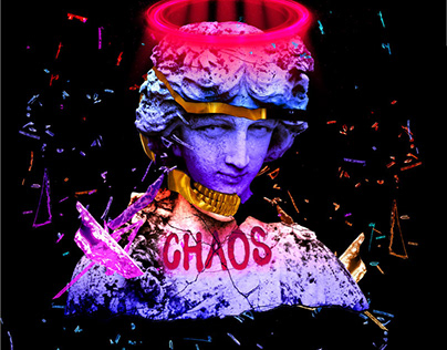 Chaos Statue Tshirt Print