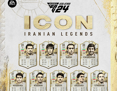 EA FC 24 (FIFA) Iranian Legends Icon Cards (Unoffical)