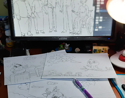 Sketches for "PSEA Project" &"Picture Children's Book "