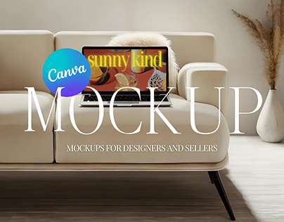 Sophisticated Couch Tablet Mockup - Canva Template
