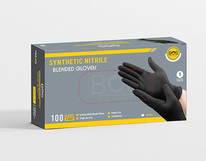 biosafety Synthetic Nitrile Blended Gloves packaging