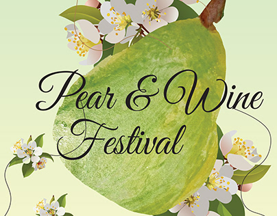 Pear Festival typography and image pairing