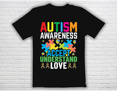 Autism awareness t shirt design