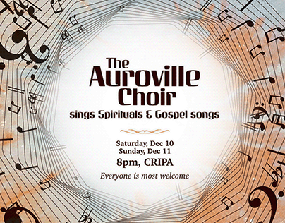 POSTER: Auroville Choir Dec '22