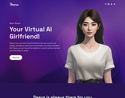 Deeva Virtual AI Girlfriend App Design