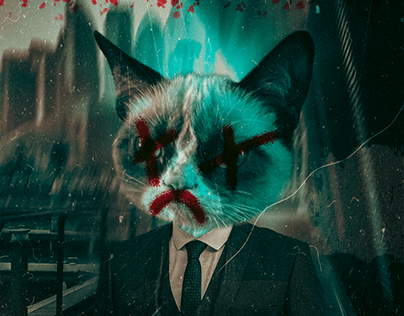 Unhappy Business Cat