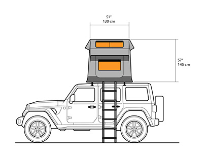 Car roof tent diagrams