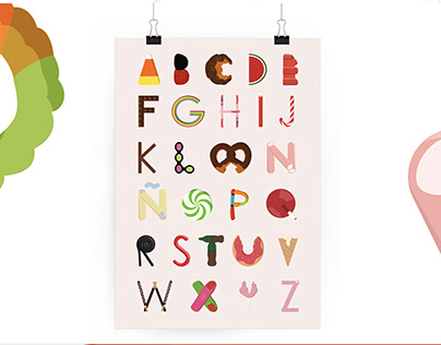 Illustrated Alphabet - Candy