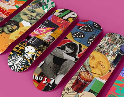 Skateboard Collage Designs