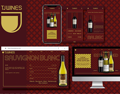 TJ Wines Rebrand / Web Design Concept 2021