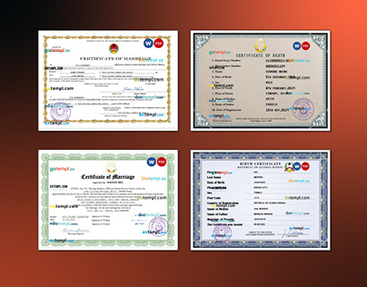 Guinea Bissau certificate templates2