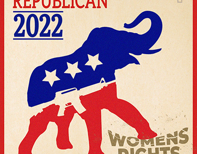 Republican Elephant Crushing Women's Rights