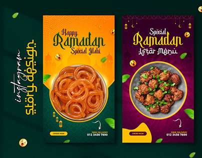 Ramadan special food instagram story design