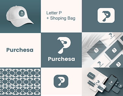Ecommerce logo design (Letter P + Shoping bag)