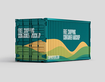 Free Shipping Container Mockup