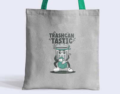 TRASHCAN TASTIC - Design Mascot Retro Rubber