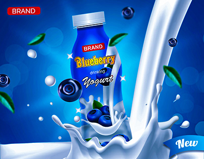 Poster Design for Blueberry Yogurt