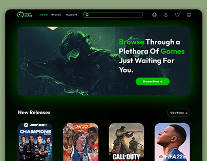 A Gamestore Website Concept