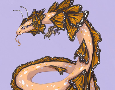 Monarch Serpent color challenge creature design