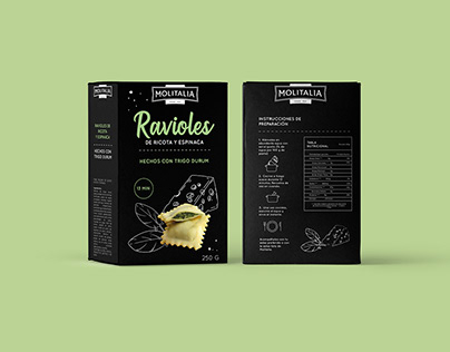 Rediseño de packaging | Ravioles Molitalia