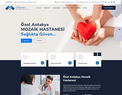 Özel Antakya Mozaik Hastanesi Web Tasarım Wordpress