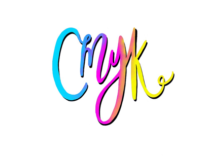 CMYK lettering