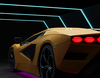 Car Animation 3d- Lamborghini Countach Reveal