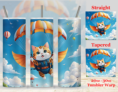 Cat Tumbler Design, Tumbler sublimation
