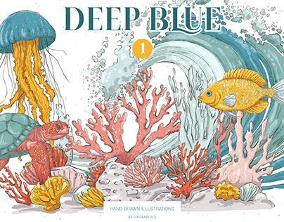 Deep Blue Illustrations #1