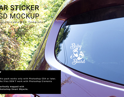 Car Sticker Mockup Set
