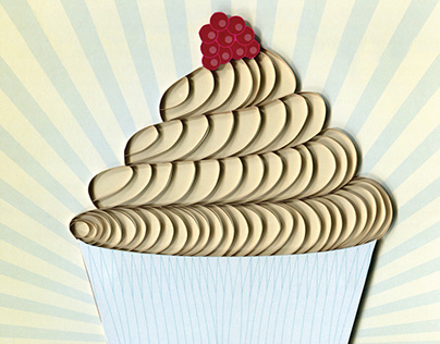 Cupcake paper art